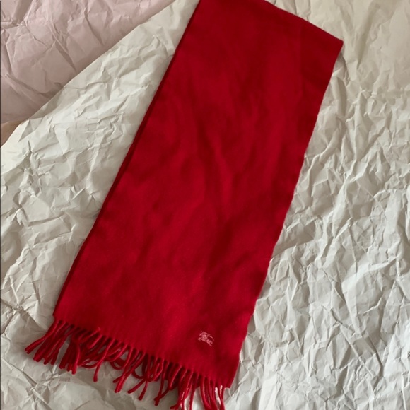 Burberry London blue label Red Scarf Unisex - Picture 6 of 9